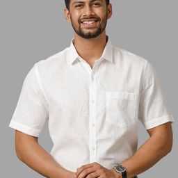 Ramraj New Spread Collar Short Sleeves Formal Shirt-picture-15