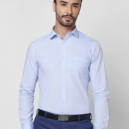 Park Avenue Cotton Spread Collar Slim Fit Curved Formal Shirt-picture-18