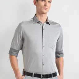 Arrow Regular Fit Cotton Opaque Autopress Formal Shirt-picture-25