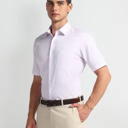 Arrow Regular Fit Spread Collar Opaque Cotton Formal Shirt-image-1