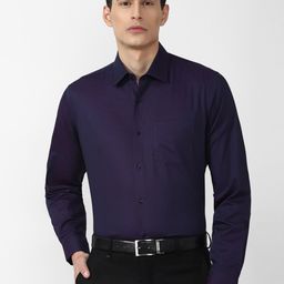 Van Heusen Men Navy Blue Regular Fit Formal Shirt-picture-46
