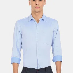 Arrow Men Blue Printed Formal Shirt-picture-37