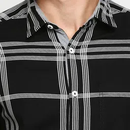 SNX Tailored Fit Tartan Checked Pure Cotton Casual Shirt image 2