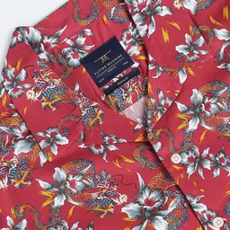 Flying Machine Floral Printed Cuban Collar Casual Shirt image 2