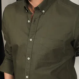 RARE RABBIT Men Auxfo Slim Fit Button Down Collar Cotton Shirt image 2