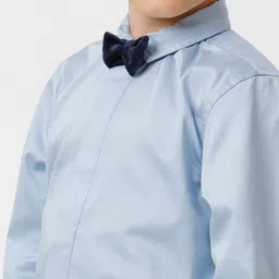 KATE & OSCAR Boys Smart Cutaway Collar Party Shirt With Bow image 3