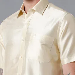 Khoday Williams Spread Collar Classic Opaque Silk Ethnic Shirt image 2