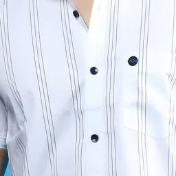 INDIAN THREADS India Slim Fit Striped Spread Collar Cotton Casual Shirt image 2