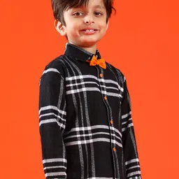 TALES & STORIES Boys Checked Spread Collar Long Sleeves Pockets Cotton Casual Shirt image 3