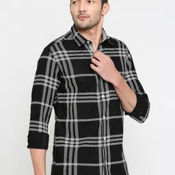 SNX Tailored Fit Tartan Checked Pure Cotton Casual Shirt image 3