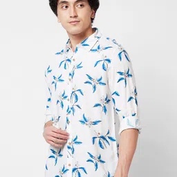 SPYKAR Floral Printed Cotton Casual Shirt image 2