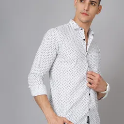 PAUL STREET Standard Slim Fit Micro Ditsy Printed Casual Shirt image 3