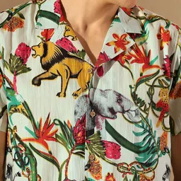 DENNISON Smart Lightweight Cotton Block Printed Shirt image 3