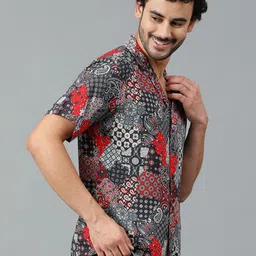 Kotty Men Conversational Scarf Printed Casual Shirt image 3