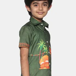 Sethukrishna Boys Printed Regular Fit Casual Shirt image 3