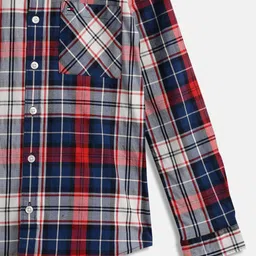 Tommy Hilfiger Boys Tartan Checked Spread Collar Casual Shirt image 3