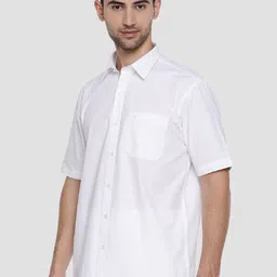 Ramraj Spread Collar Regular Fit Semi Sheer Cotton Casual Shirt image 3