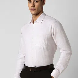 Van Heusen Men Grid Tattersall Checked Pure Cotton Casual Shirt image 3