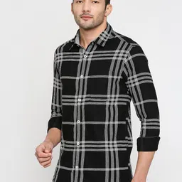 SNX Tailored Fit Tartan Checked Pure Cotton Casual Shirt image 4