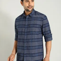 Indian Terrain Classic Slim Fit Checked Cotton Casual Shirt image 4