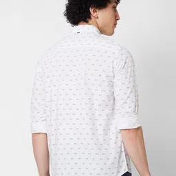 SPYKAR spread collar Long Sleeves Printed Casual Cotton Shirt image 5