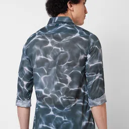 SPYKAR Abstract Printed Cotton Opaque Casual Shirt image 5