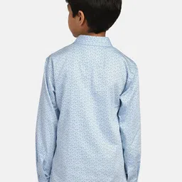 TAHVO Boys Smart Slim Fit Opaque Micro Ditsy Printed Casual Shirt image 2