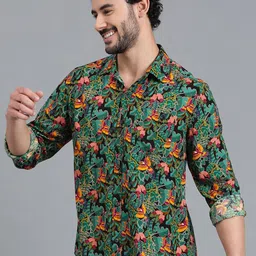 Kotty New Relaxed Fit Floral Printed Spread Collar Casual Shirt image 4