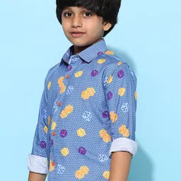 TALES & STORIES Boys Geometric Printed Casual Shirt image 5
