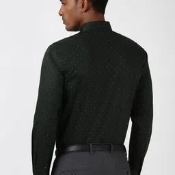 Peter England Men Micro Ditsy Printed Opaque Formal Shirt image 4