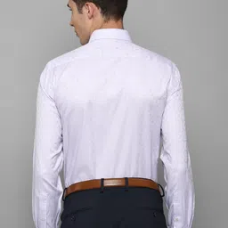 Louis Philippe Gods & Kings Men Purple Self Design Slim Fit Giza Cotton Formal Shirt image 2