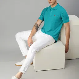 ONN Men Sea Green Polo Collar T-shirt-picture-49