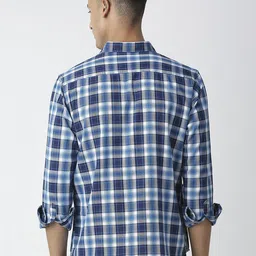 HJ HASASI Slim Fit Tartan Checked Cotton Casual Shirt image 2