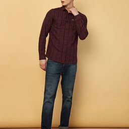 Wrangler Spread Collar Classic Tartan Checked Casual Cotton Shirt-picture-41
