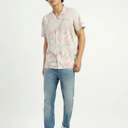 United Colors of Benetton Abstract Printed Spread Collar Short Sleeves Casual Shirt image 5