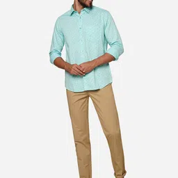 Greenfibre Micro Ditsy Printed Spread Collar Pure Cotton Casual Shirt image 3