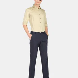 Arrow New York Men Slim Fit Solid Cotton Formal Shirt image 5