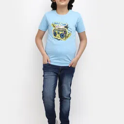 V-Mart Boys Graphic Printed Round Neck Cotton T-shirt image 2
