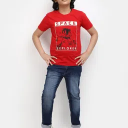 V-Mart Boys Graphic Printed Cotton T-shirt image 4