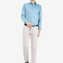 Greenfibre Slim Fit Vertical Striped Party Cotton Shirt image 2