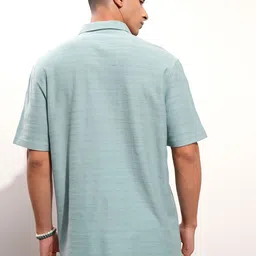 HIGHLANDER Cuban Collar Relaxed Fit Cotton Casual Shirt image 5