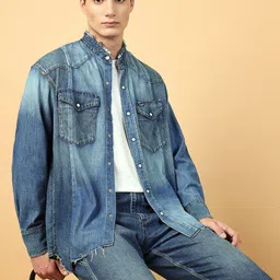 Wrangler Opaque Faded Cotton Casual Shirt image 1