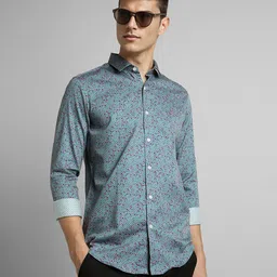 SIMON CARTER LONDON Men Slim Fit Abstract Printed Long Sleeves Cotton Casual Shirt image 2