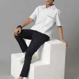 UNDER FOURTEEN ONLY Boys Opaque Printed Cotton Casual Shirt image 2