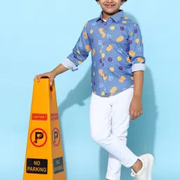 TALES & STORIES Boys Geometric Printed Casual Shirt image 4