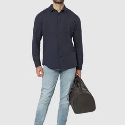Celio Men Navy Blue Classic Casual Shirt image 2