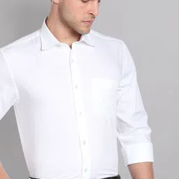 AD By Arvind Textured Self Design Pure Cotton Formal Shirt image 4