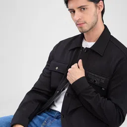 SPYKAR Men Opaque Solid Spread Collar Casual Shirt image 2