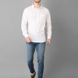 Canary London Smart Slim Fit Opaque Cotton Casual Shirt image 3