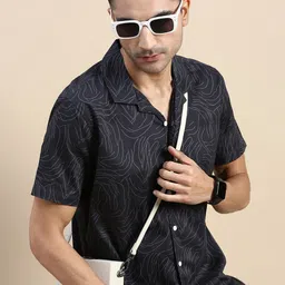 INVICTUS Club Slim Fit Abstract Printed Cotton Casual Shirt-image-63